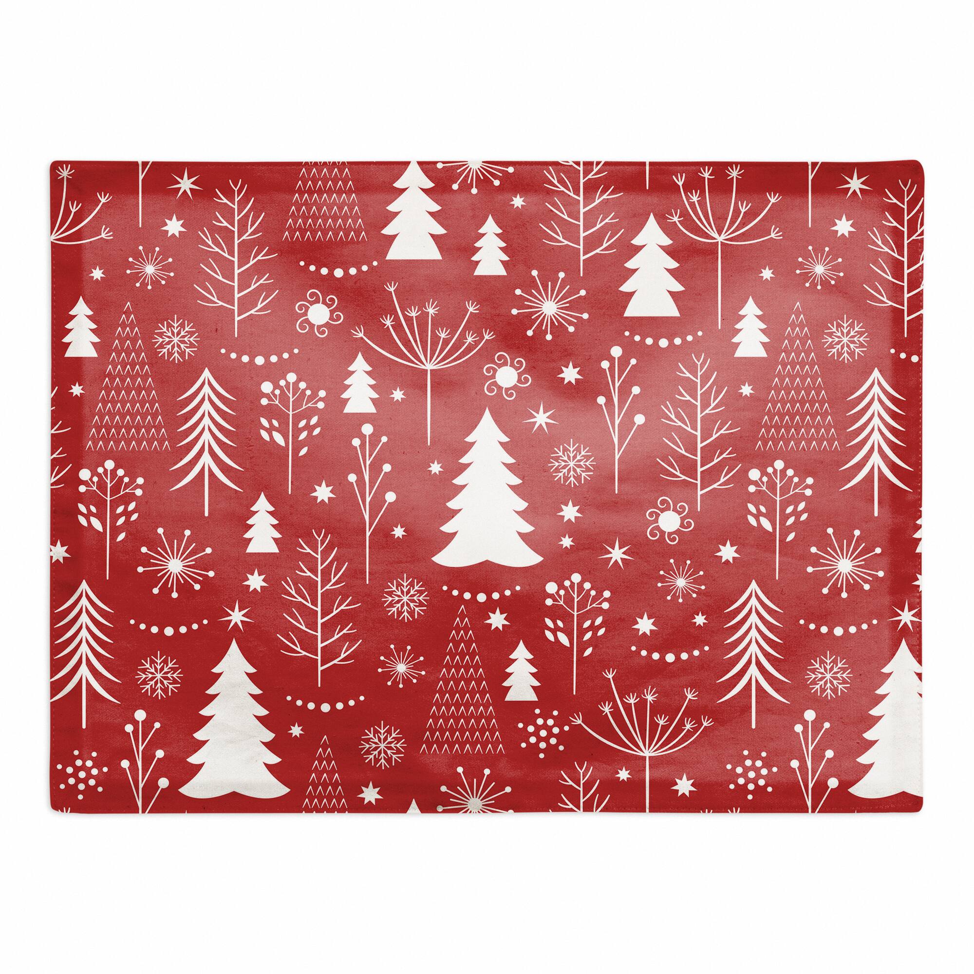 Winter Tree Pattern Poly Twill Placemat